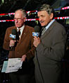 Chico Resch and Doc Emrick during the Devils pregame